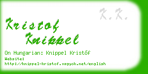 kristof knippel business card